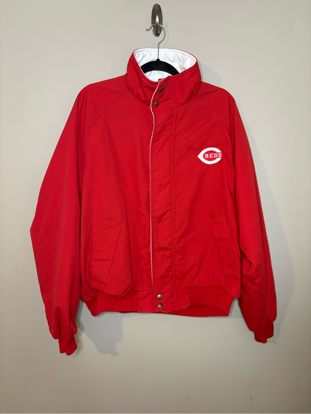 Vintage Swingster Cincinnati Reds Jacket Zip Up Embroidered Logo Made In USA